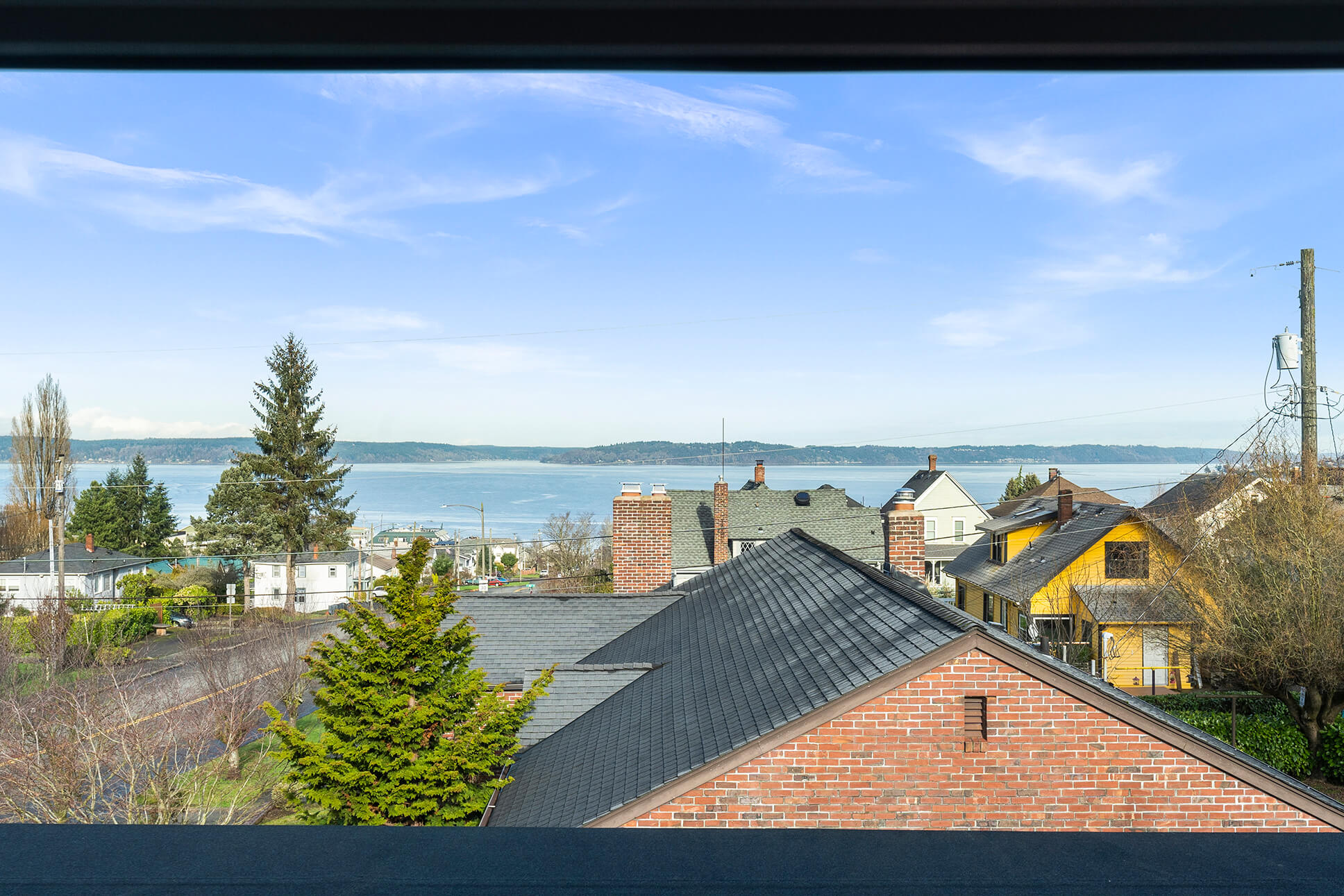 Sweeping views of Commencement Bay and Vashon Island