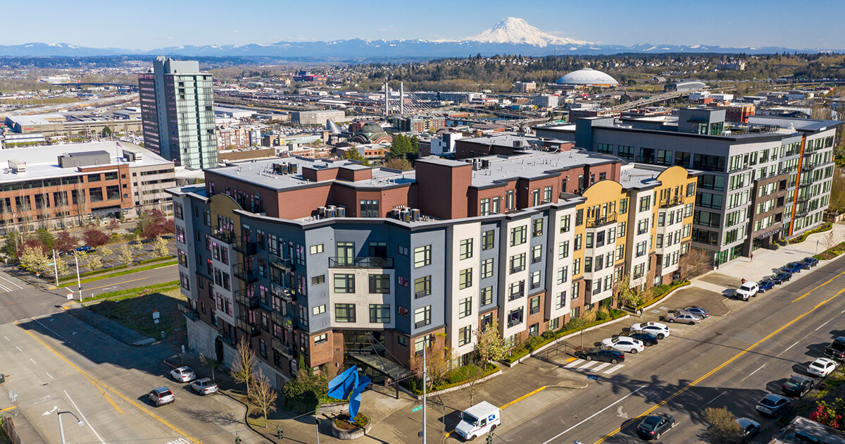 The Marcato provides easy access to the convention center and the University of Washington at Tacoma