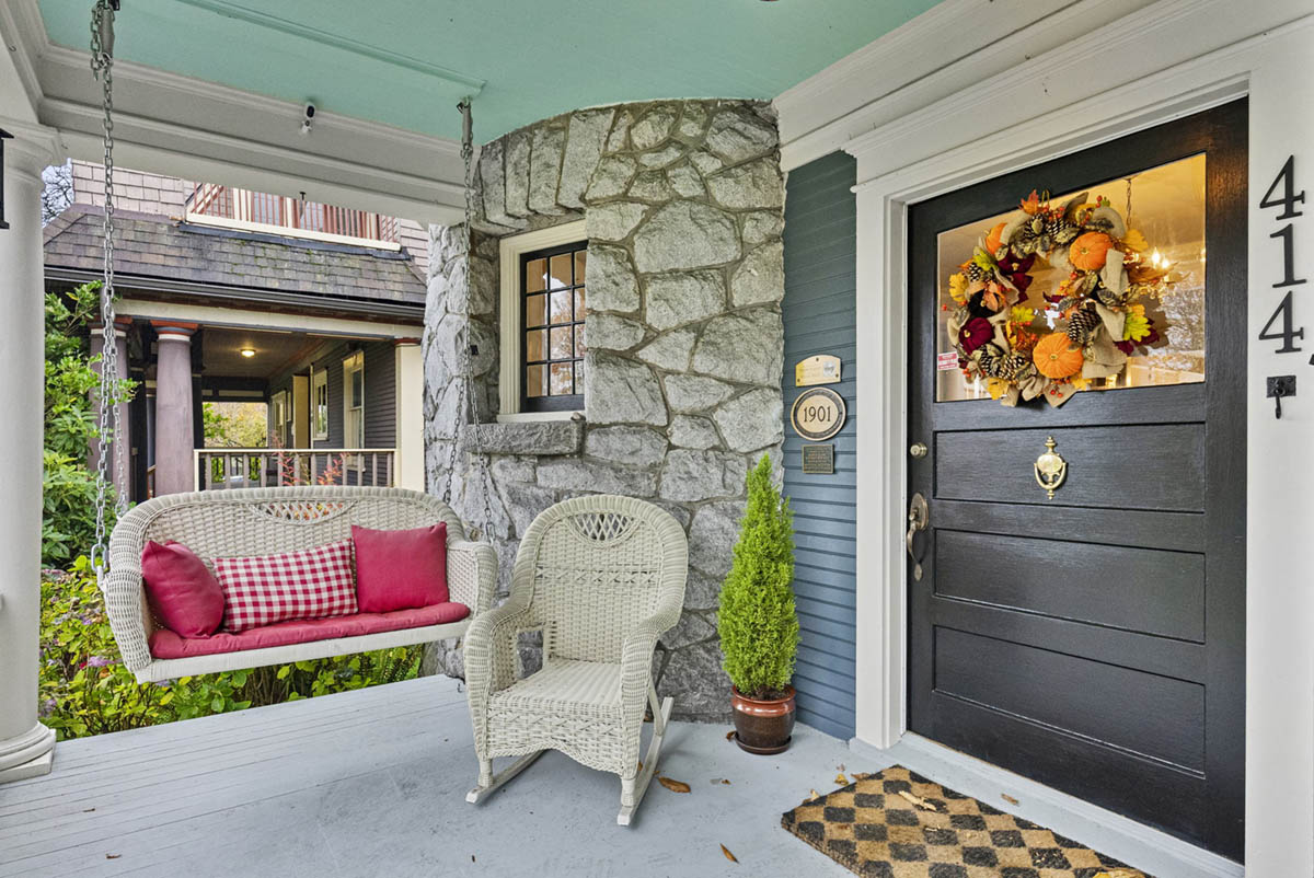 Gracious covered front porch