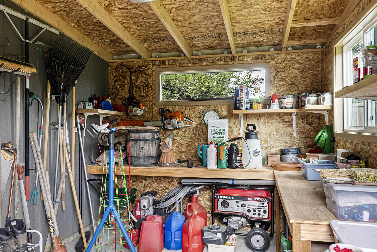 Shed interior