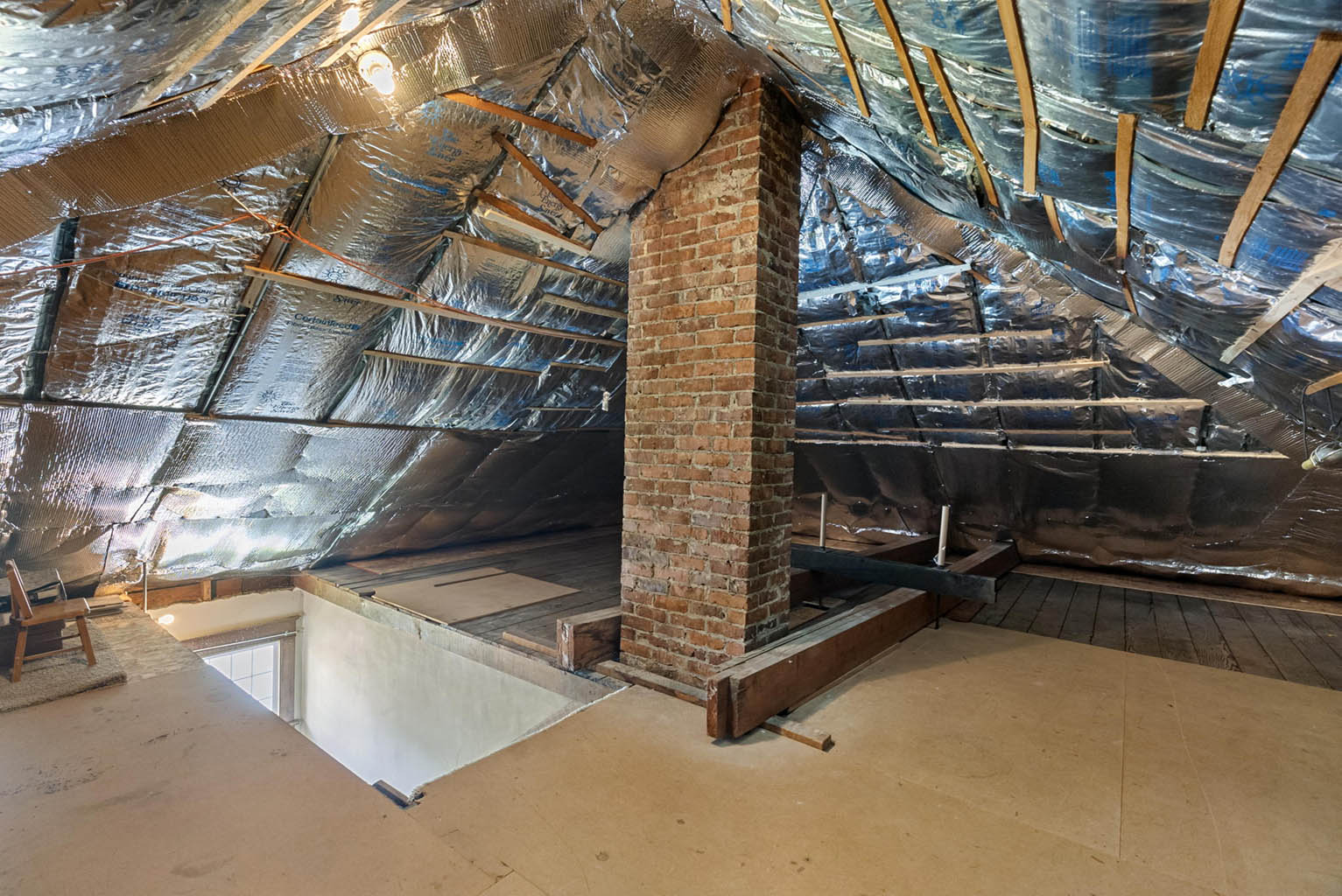 Ample attic storage