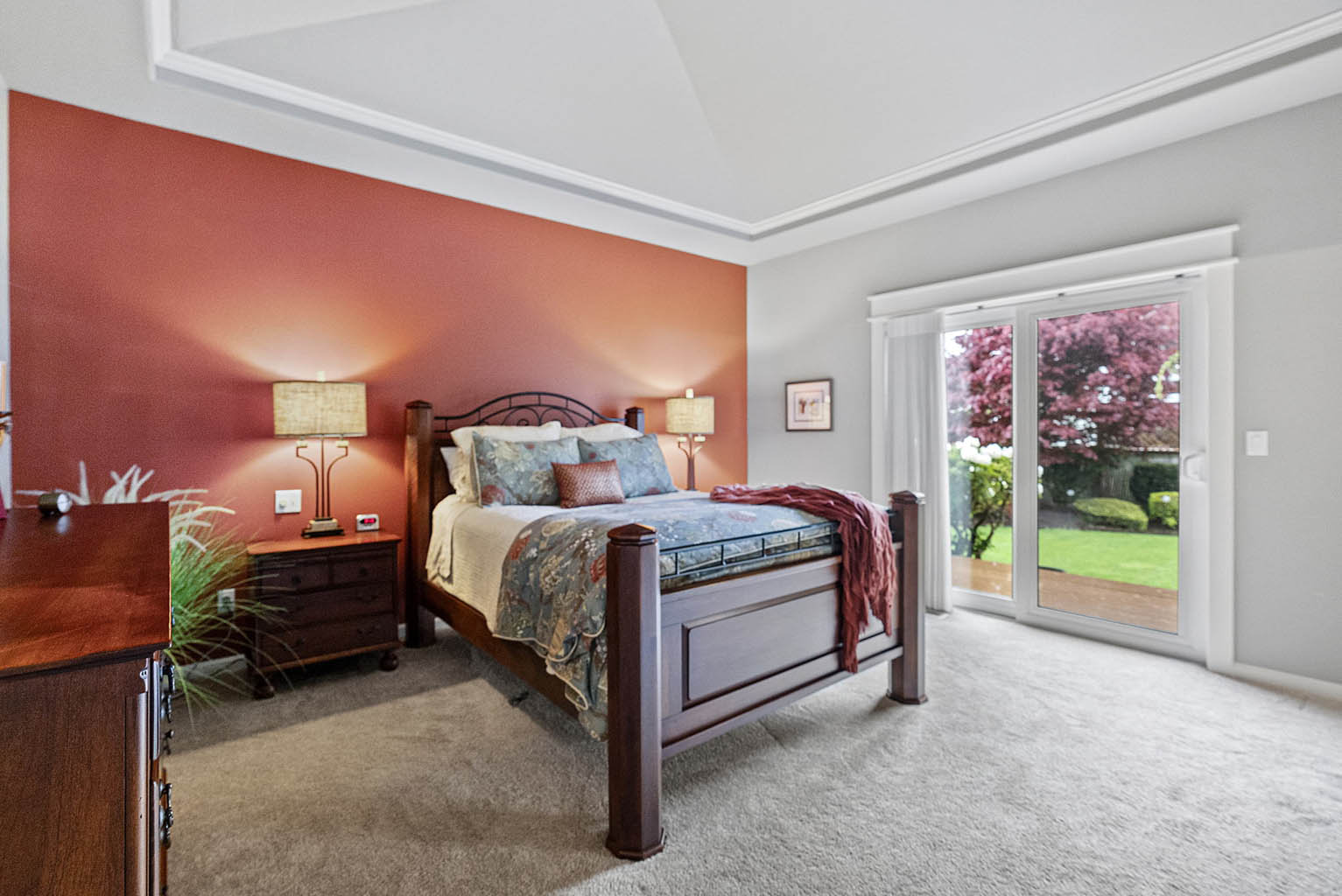 Spacious primary bedroom on the entry level