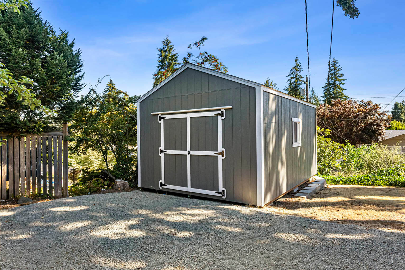 200sf utility shed with lofted storage