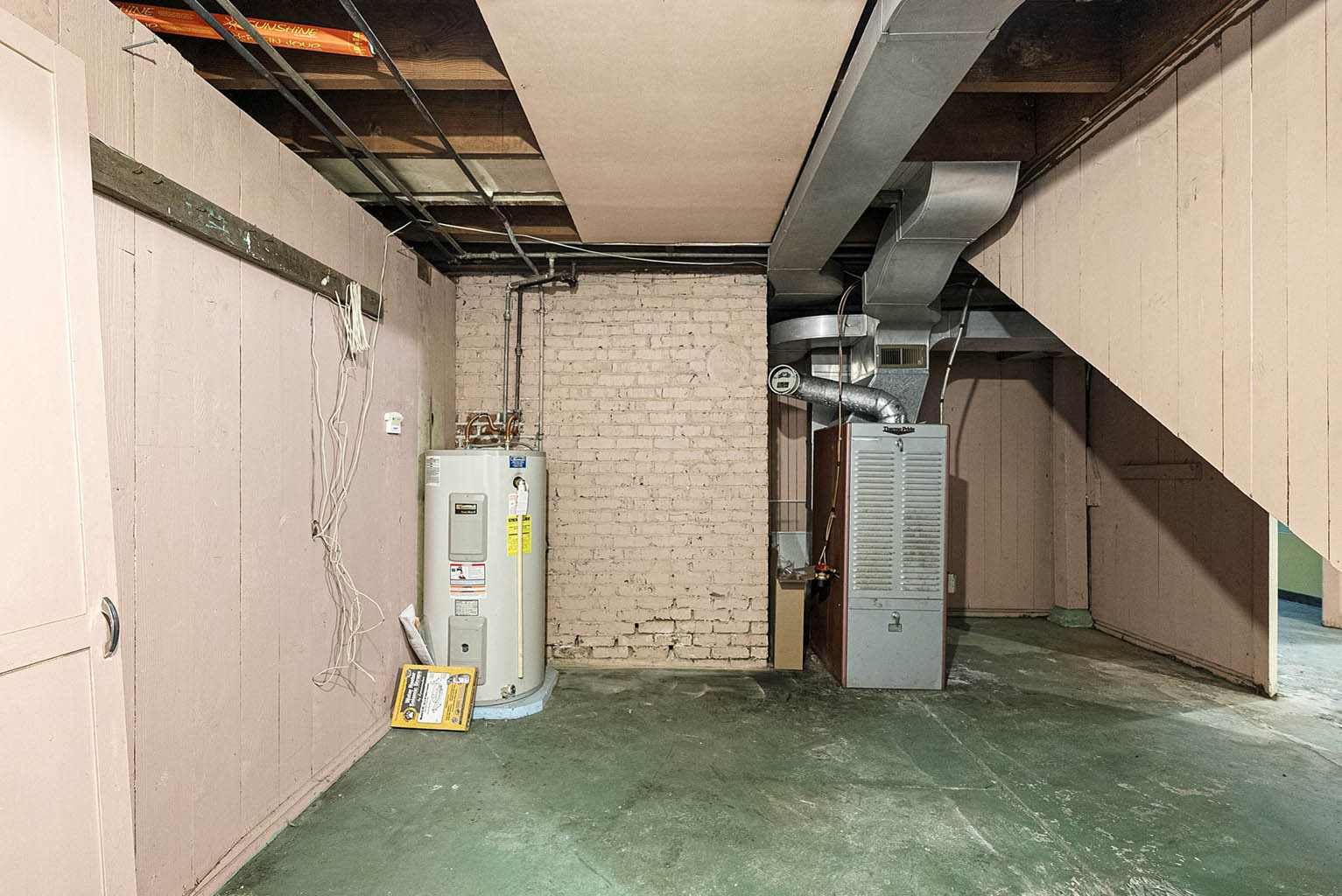Electric water heater and oil furnace