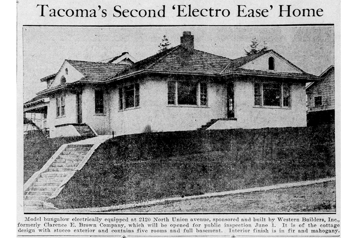 Original newspaper ad for the newly completed home