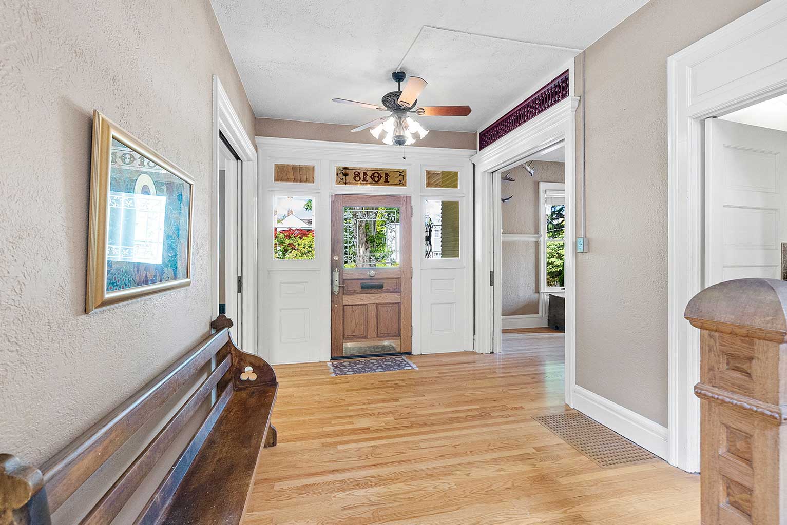 Wide front entry hall