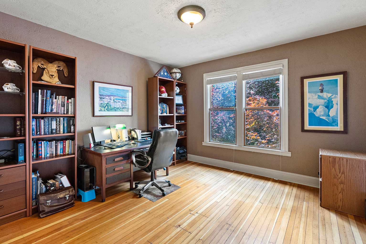 Third bedroom is currently used as an office