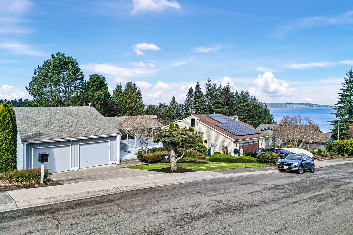 Well-maintained Twin Lakes neighborhood with views of the sound
