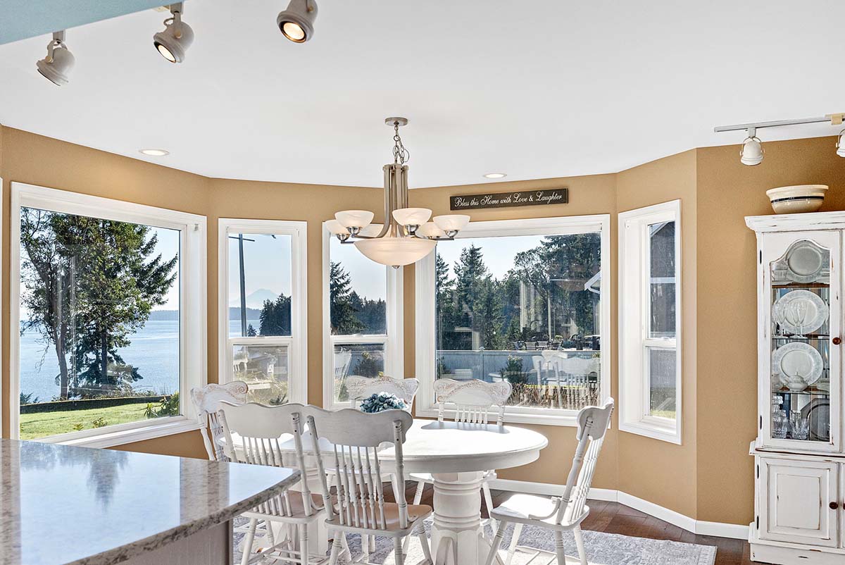 Dining room is off the kitchen