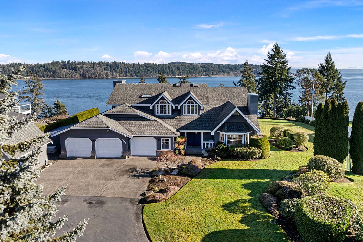 Custom-built view home with attached three car garage