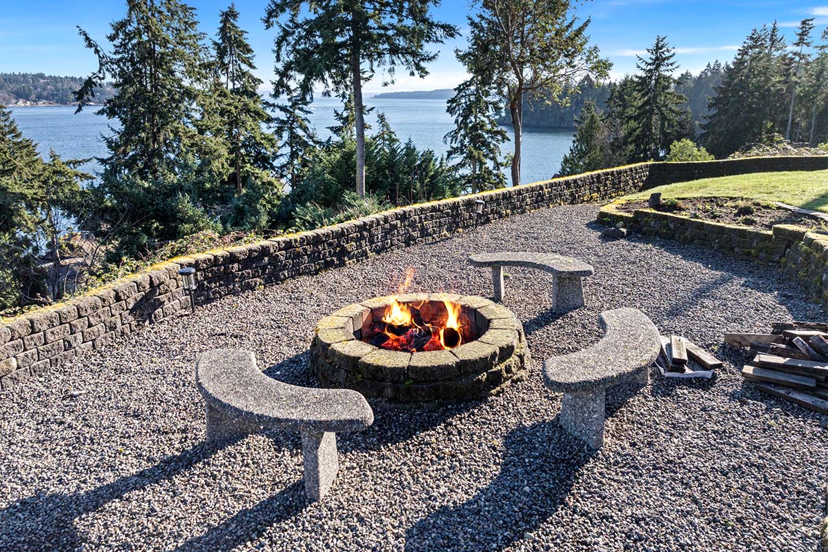 Gathering area with fire pit