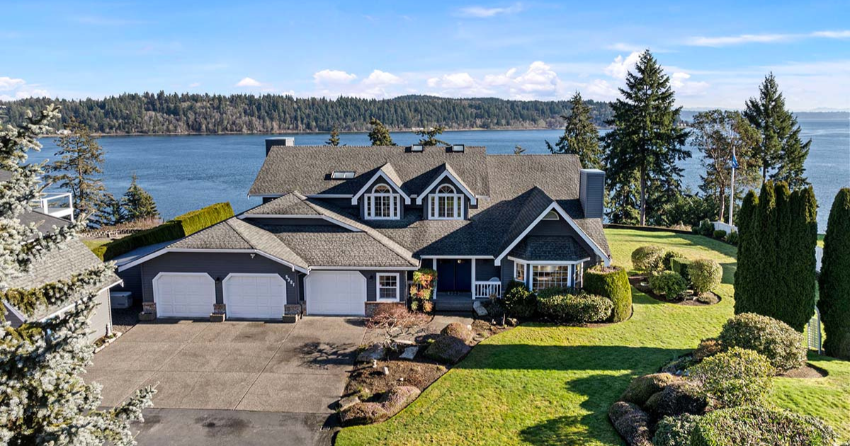 Custom-built view home with attached three car garage