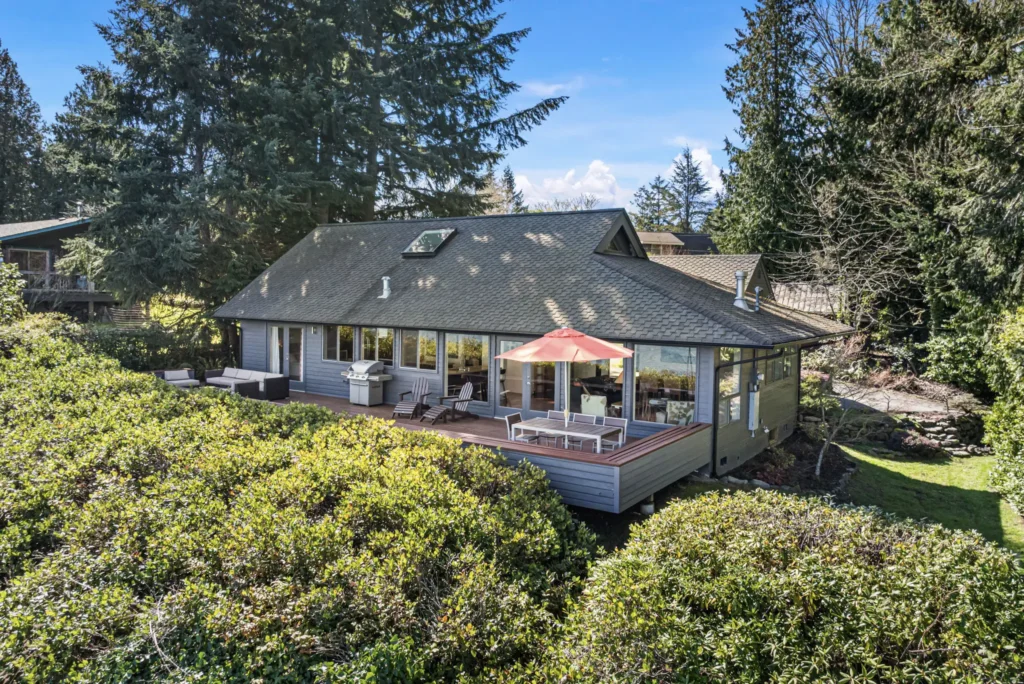 Large view deck and side yard. 8032 SW 222nd Place, Vashon