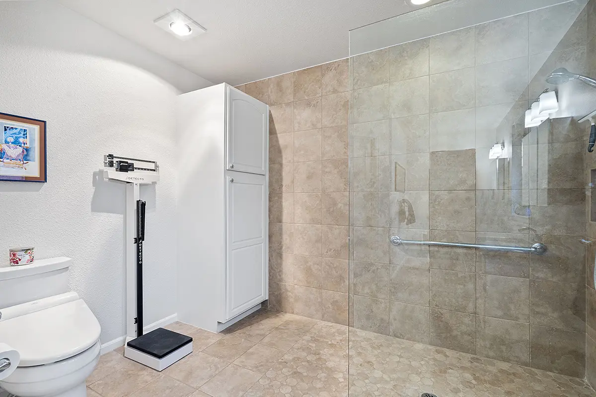 Primary bathroom with walk-in shower