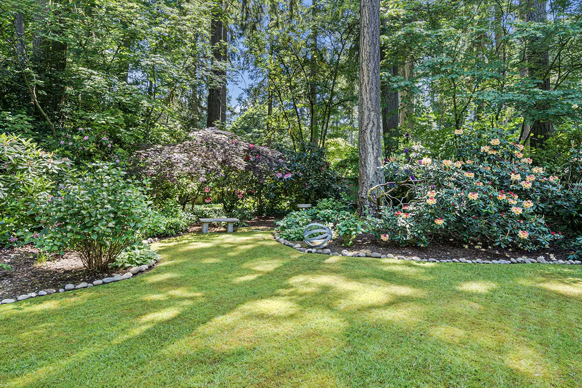 Beautiful mature landscaping and gardens