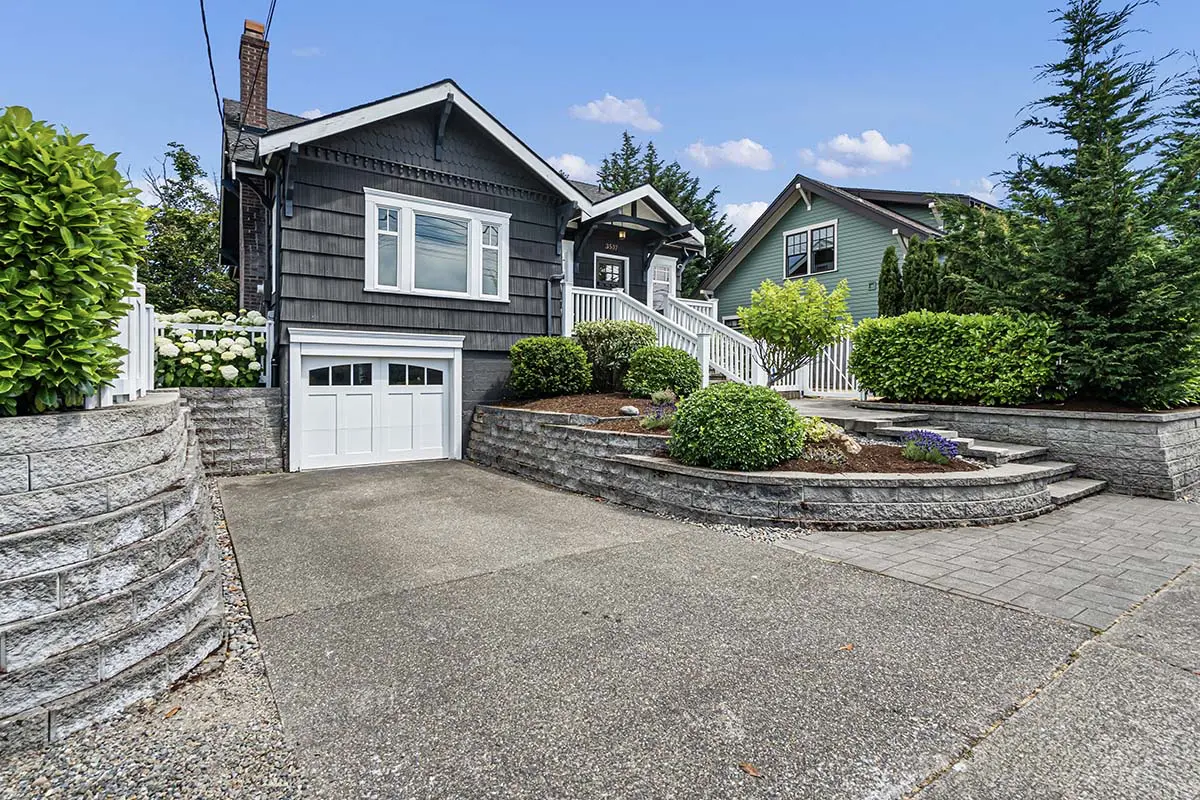 Attached one car garage and driveway parking